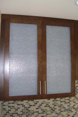 Cabinet Glass with a sandblast Frosted Glass Patterns Design Custom-Designed Decorative Etched Glass