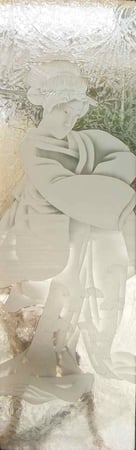 Door Glass Insert with sandblast Frosted Glass Design Art Glass Featuring Sandblast Etched Glass by Sans Soucie