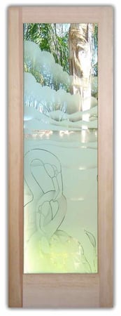 Front Door with sandblast Frosted Glass Design Art Glass Featuring Sandblast Etched Glass by Sans Soucie