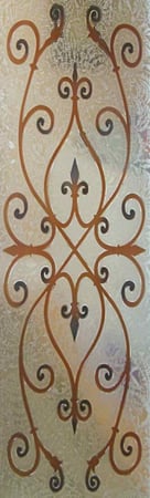 Door Glass Insert with sandblast Frosted Glass Design Art Glass Featuring Sandblast Etched Glass by Sans Soucie