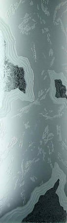 Door Glass Insert with Frosted Glass Abstract Glacier II Design by Sans Soucie