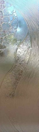 Door Glass Insert with a Frosted Glass High Tide - Cast Glass CGI 033 Exterior Patterns Design for Semi-Private by Sans Soucie Art Glass