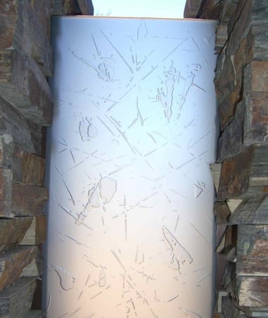 Partition with Frosted Glass Patterns Spatter Large Design by Sans Soucie