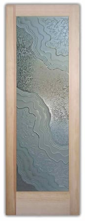Pantry Door with Frosted Glass Abstract Metamorphosis Design by Sans Soucie