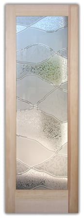 Pantry Door with Frosted Glass Abstract Abstract Hills Design by Sans Soucie
