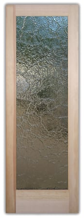 Front Door with a Frosted Glass Glass Stone - Cast Glass CGI Stone Exterior Patterns Design for Semi-Private by Sans Soucie Art Glass