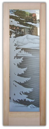 Pantry Door with sandblast Frosted Glass Design Art Glass Featuring Sandblast Etched Glass by Sans Soucie