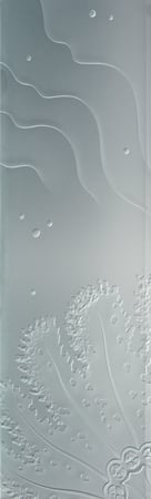 Door Glass Insert with a Frosted Glass Stylaster Coral Ripples Oceanic Design for Private by Sans Soucie Art Glass
