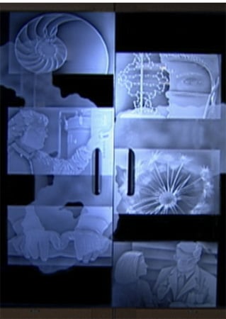 Door Glass Insert with Frosted Glass Logos Johnson & Johnson (similar look) Design by Sans Soucie