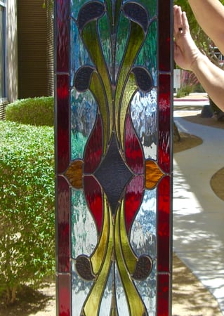 Window with sandblast Frosted Glass Design Art Glass Featuring Sandblast Etched Glass by Sans Soucie