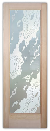 Pantry Door with sandblast Frosted Glass Design Art Glass Featuring Sandblast Etched Glass by Sans Soucie