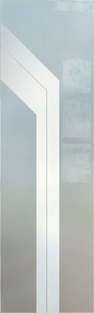 Interior Glass Insert with Frosted Glass Geometric Angled Bands Design by Sans Soucie