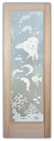 Pantry Door with sandblast Frosted Glass Design Art Glass Featuring Sandblast Etched Glass by Sans Soucie