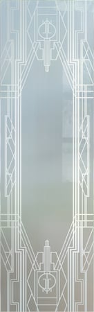 Door Glass Insert with a Frosted Glass Art Deco Art Deco Design for Semi-Private by Sans Soucie Art Glass