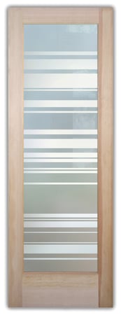 Pantry Door with Frosted Glass Geometric Barcodes Design by Sans Soucie