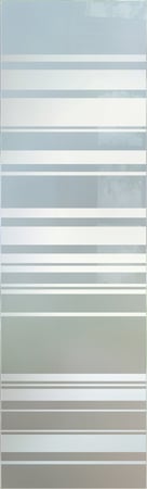 Door Glass Insert with Frosted Glass Geometric Barcodes Design by Sans Soucie