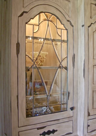 Cabinet Glass with a sandblast Frosted Glass Traditional Design Custom-Designed Decorative Etched Glass