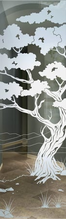 Door Glass Insert with sandblast Frosted Glass Design Art Glass Featuring Sandblast Etched Glass by Sans Soucie
