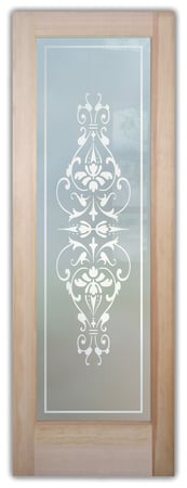 Pantry Door with sandblast Frosted Glass Design Art Glass Featuring Sandblast Etched Glass by Sans Soucie