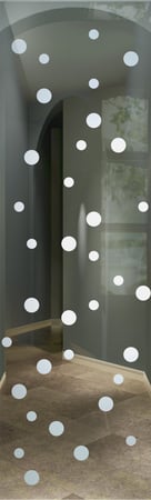 Door Glass Insert with Frosted Glass Geometric Bubbly Design by Sans Soucie