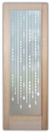 Pantry Door with a sandblast Frosted Glass Traditional Design Custom-Designed Decorative Etched Glass