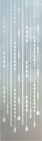 Interior Glass Insert with a sandblast Frosted Glass Traditional Design Custom-Designed Decorative Etched Glass
