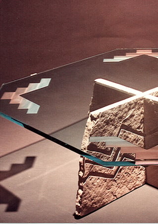 Glass Coffee Table with sandblast Frosted Glass Design Art Glass Featuring Sandblast Etched Glass by Sans Soucie