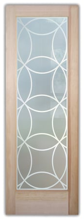 Pantry Door with Frosted Glass Geometric Circles Intersecting Large Scale Design by Sans Soucie