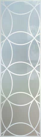 Interior Glass Insert with Frosted Glass Geometric Circles Intersecting Large Scale Design by Sans Soucie