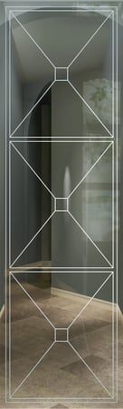 Door Glass Insert with sandblast Frosted Glass Design Art Glass Featuring Sandblast Etched Glass by Sans Soucie