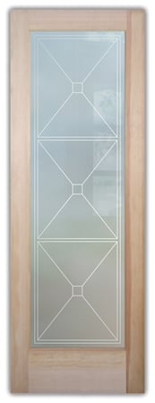 Bathroom Door with sandblast Frosted Glass Design Art Glass Featuring Sandblast Etched Glass by Sans Soucie