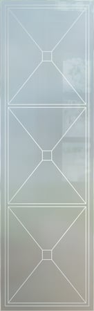 Interior Glass Insert with sandblast Frosted Glass Design Art Glass Featuring Sandblast Etched Glass by Sans Soucie
