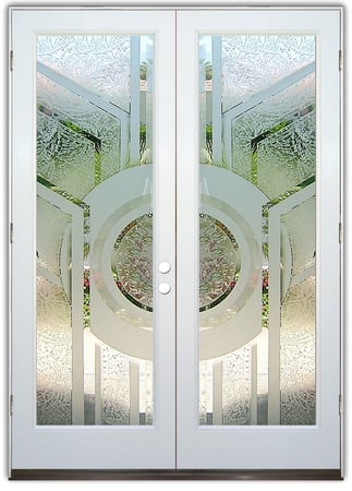 Front Door with sandblast Frosted Glass Design Art Glass Featuring Sandblast Etched Glass by Sans Soucie