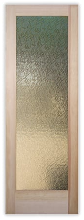 Pantry Door showcasing a Frosted Glass Patterns Design with Sandblast Etched Glass Art by Sans Soucie Delta Frost Design