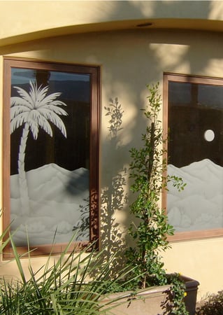 Window with sandblast Frosted Glass Design Art Glass Featuring Sandblast Etched Glass by Sans Soucie