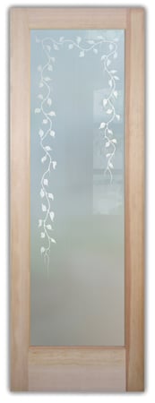 Pantry Door with sandblast Frosted Glass Design Art Glass Featuring Sandblast Etched Glass by Sans Soucie