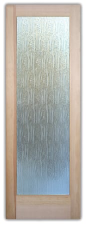 Pantry Door with a Frosted Glass Eurorain Frost Patterns Design for Semi-Private by Sans Soucie Art Glass