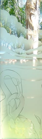 Door Glass Insert with sandblast Frosted Glass Design Art Glass Featuring Sandblast Etched Glass by Sans Soucie