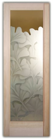 Pantry Door with sandblast Frosted Glass Design Art Glass Featuring Sandblast Etched Glass by Sans Soucie
