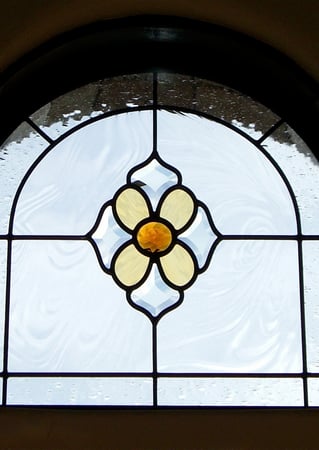 Window with a sandblast Frosted Glass Traditional Design Custom-Designed Decorative Etched Glass