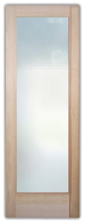 Pantry Door with sandblast Frosted Glass Design Art Glass Featuring Sandblast Etched Glass by Sans Soucie
