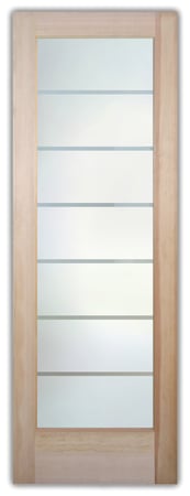 Pantry Door with Frosted Glass Geometric Grand Design by Sans Soucie