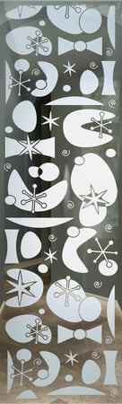 Door Glass Insert with Frosted Glass Geometric Jetsons Design by Sans Soucie