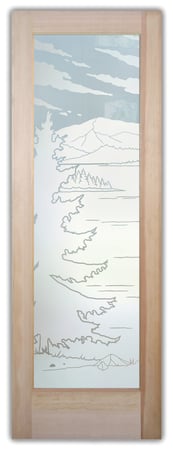 Bathroom Door with sandblast Frosted Glass Design Art Glass Featuring Sandblast Etched Glass by Sans Soucie