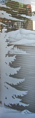 Door Glass Insert with sandblast Frosted Glass Design Art Glass Featuring Sandblast Etched Glass by Sans Soucie