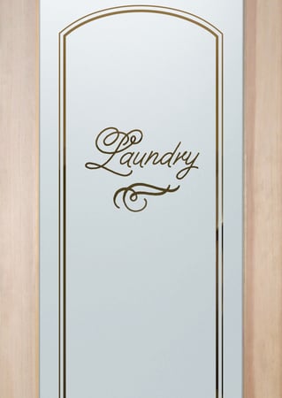Laundry Room Door with Frosted Glass Traditional Melany Laundry Design by Sans Soucie