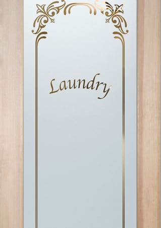 Laundry Room Door with Frosted Glass Traditional Lenora Design by Sans Soucie