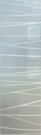 Interior Glass Insert with Frosted Glass Geometric Linear Design by Sans Soucie