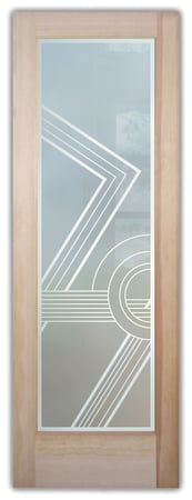 Pantry Door with Frosted Glass Geometric Odyssey A Design by Sans Soucie