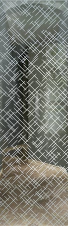 Door Glass Insert with Frosted Glass Geometric Picks Design by Sans Soucie